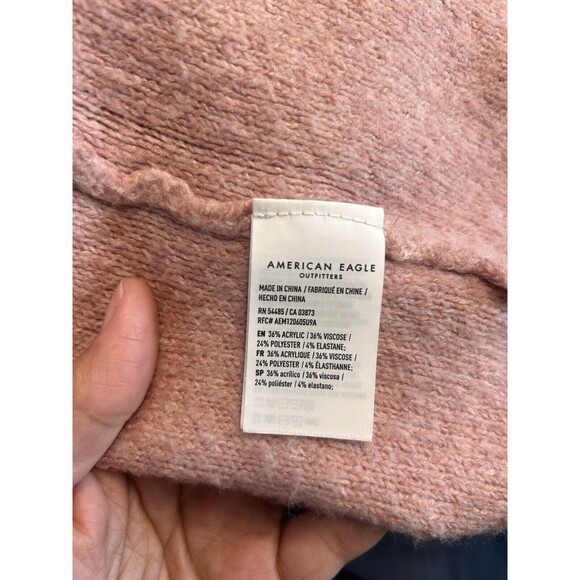 American Eagle Outfitters Oversized Cropped Fall Striped Cardigan Size Medium - Picture 3 of 7